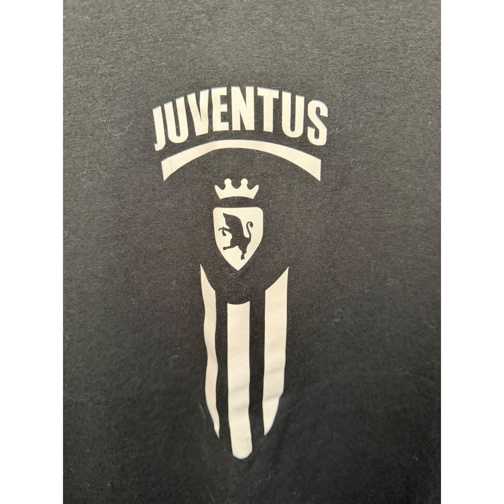 Hanes Juventus Forza Juve Soccer Graphic T-Shirt Mens 2XL Black Short Sleeve